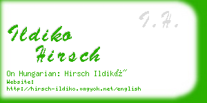 ildiko hirsch business card